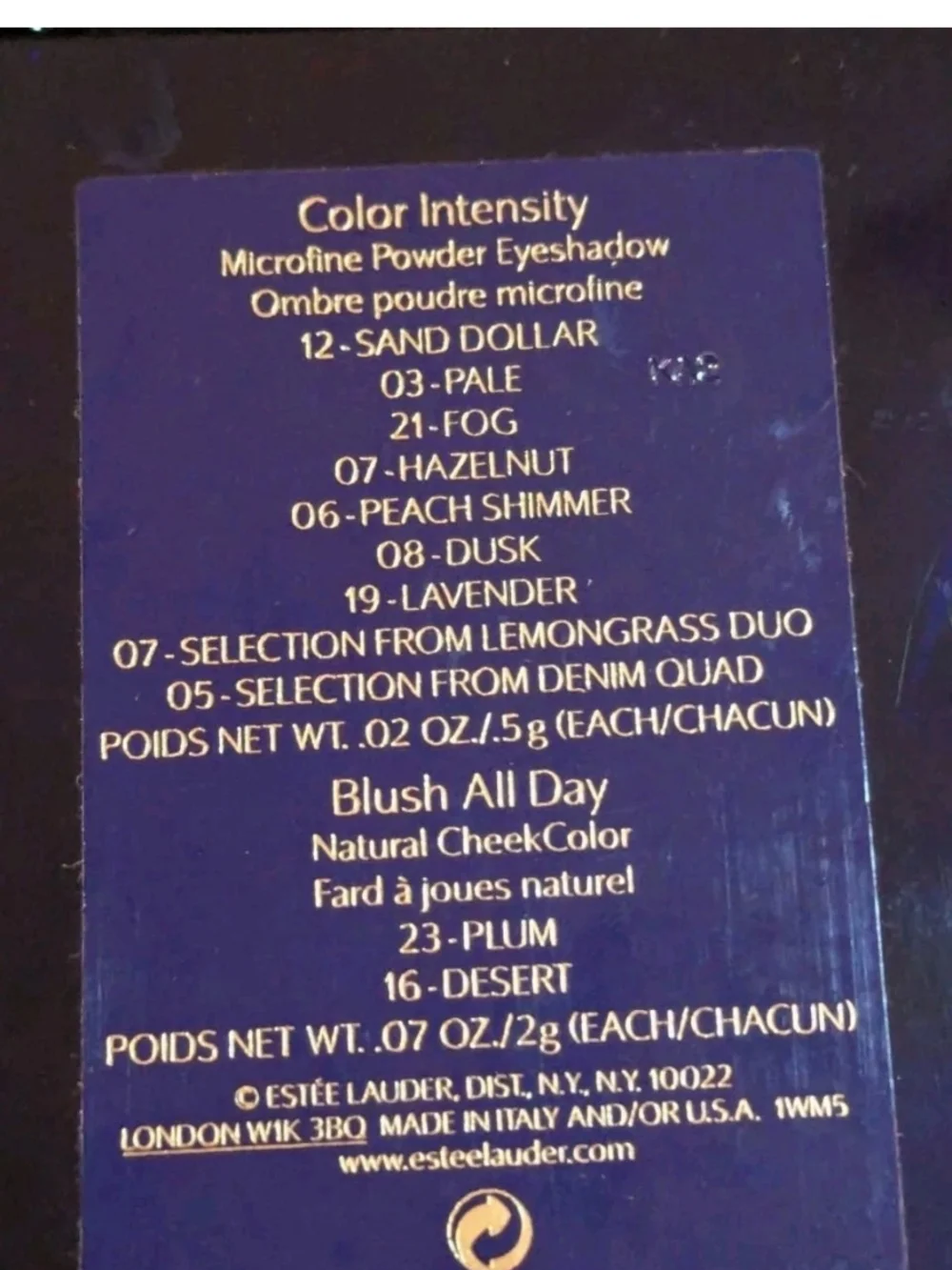 Estee Lauder Color Intensity Eyeshadow Blush Palette Unused Rare Discontinued
